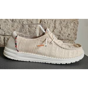 Hey Dude Lightweight Slip On Sneakers, Wendy, Embroidered, Dust Rose Womens Sz 9